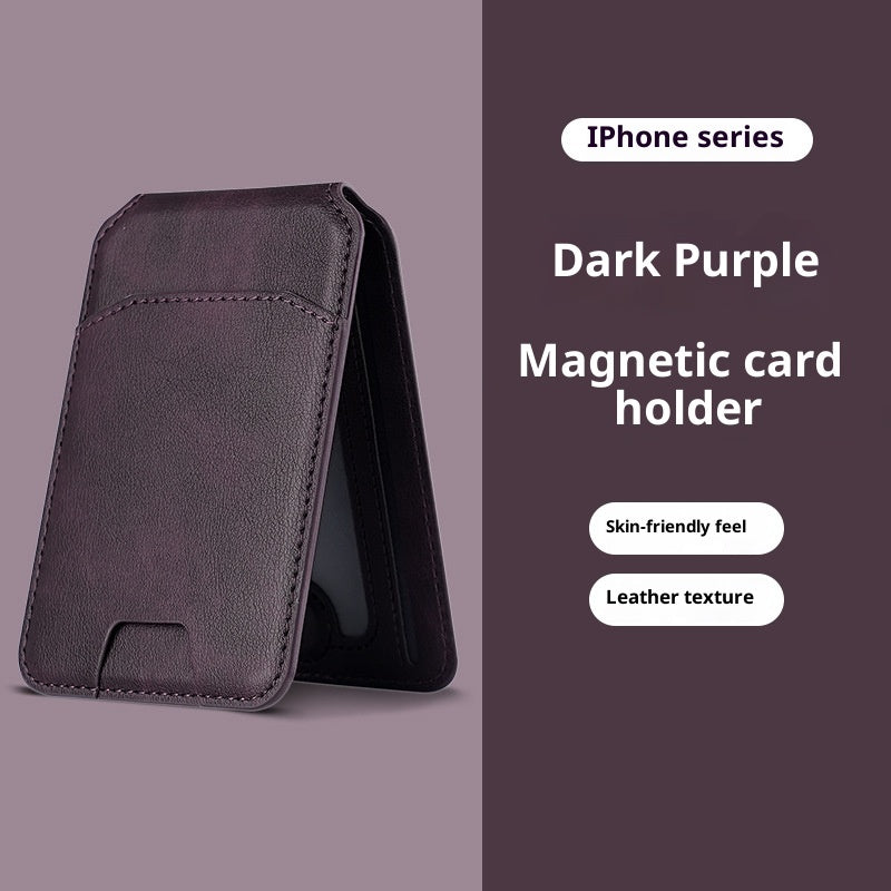 Mobile Phone Holder Card Bag With Multiple Pairs Of Suction Folding Function Magnetic Suction Card Cover