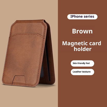 Mobile Phone Holder Card Bag With Multiple Pairs Of Suction Folding Function Magnetic Suction Card Cover
