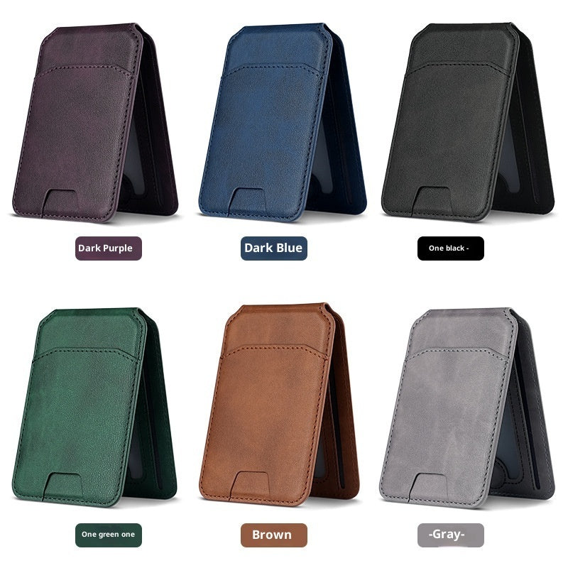 Mobile Phone Holder Card Bag With Multiple Pairs Of Suction Folding Function Magnetic Suction Card Cover