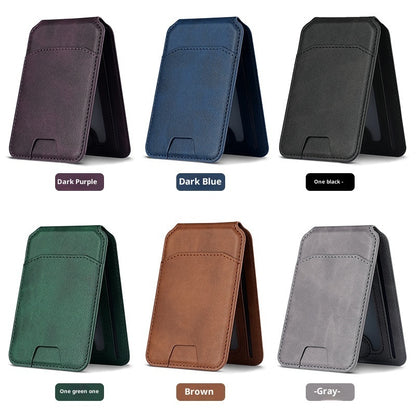Mobile Phone Holder Card Bag With Multiple Pairs Of Suction Folding Function Magnetic Suction Card Cover