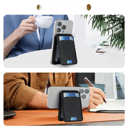 Mobile Phone Holder Card Bag With Multiple Pairs Of Suction Folding Function Magnetic Suction Card Cover